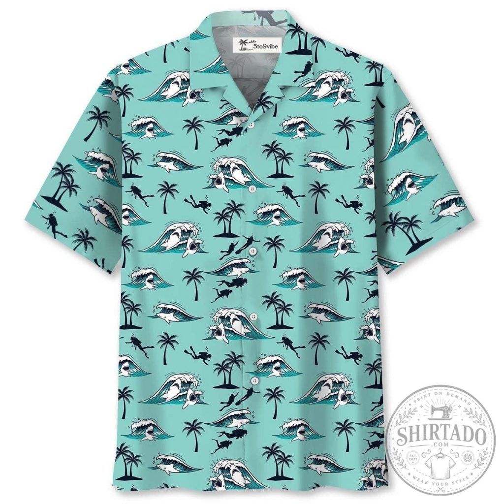 Scuba Diving Island Unisex Hawaiian Shirt For Men and Women