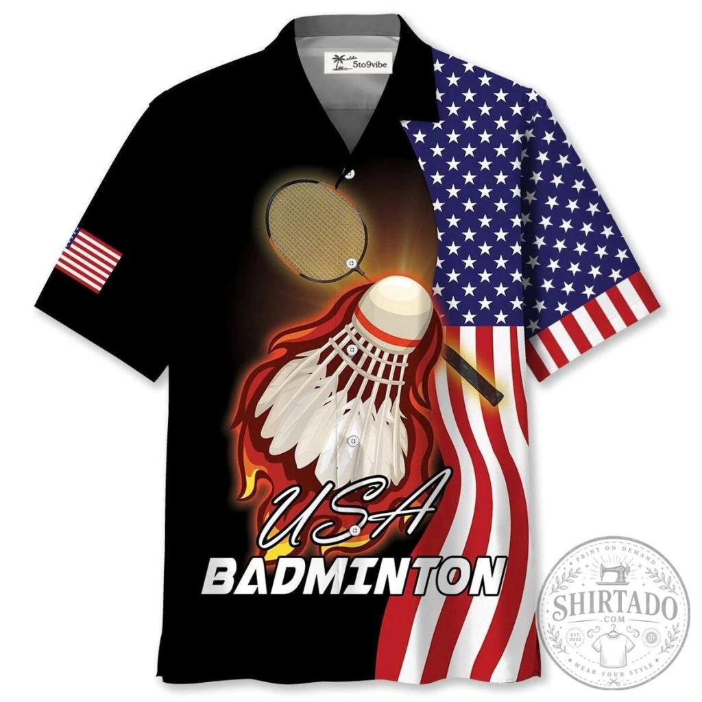 American Badminton Unisex Hawaiian Shirt For Men and Women