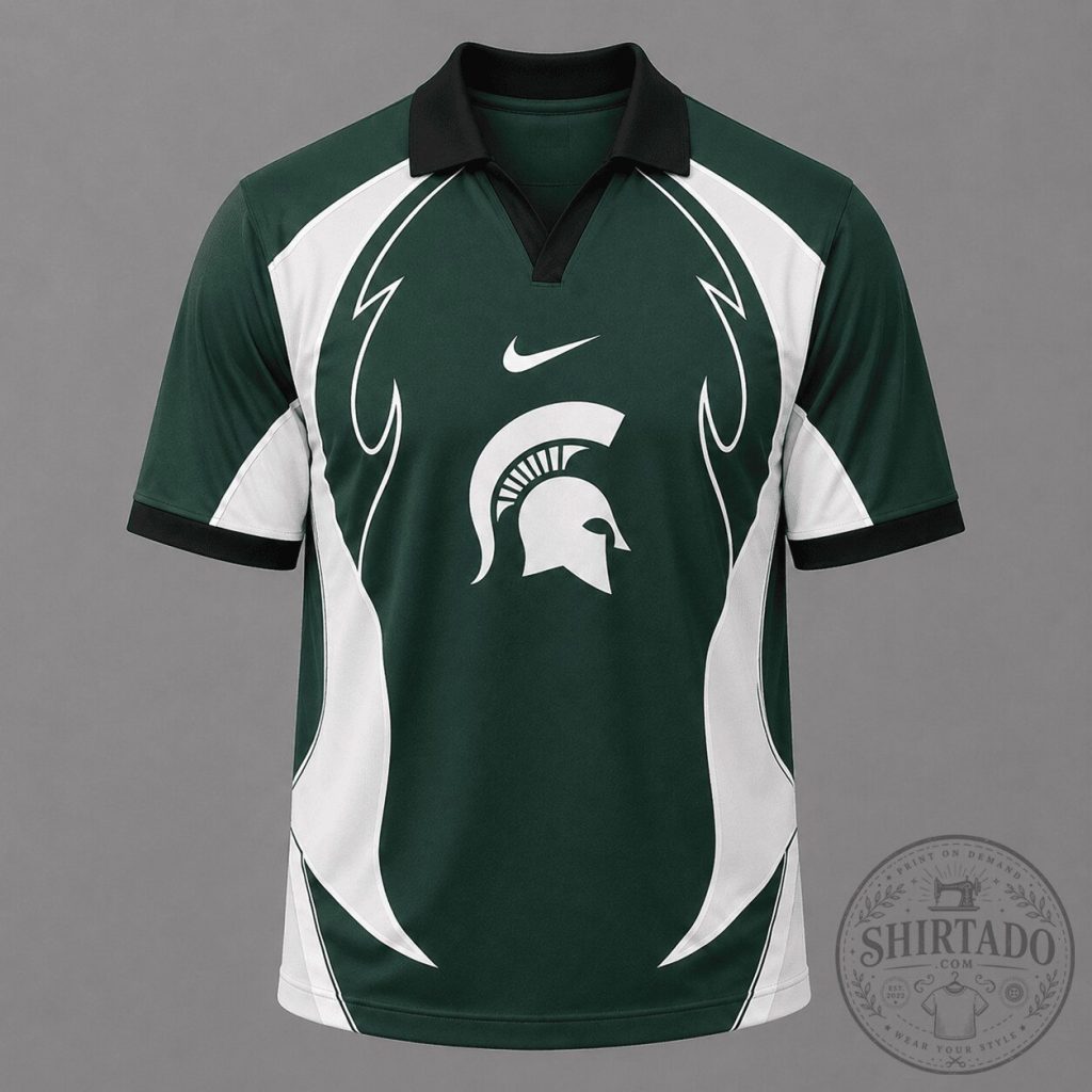 Michigan State Spartans NCAA Dynamic Wave Performance Polo Shirt Michigan State Spartans NCAA Dynamic Wave Performance Polo Shirt