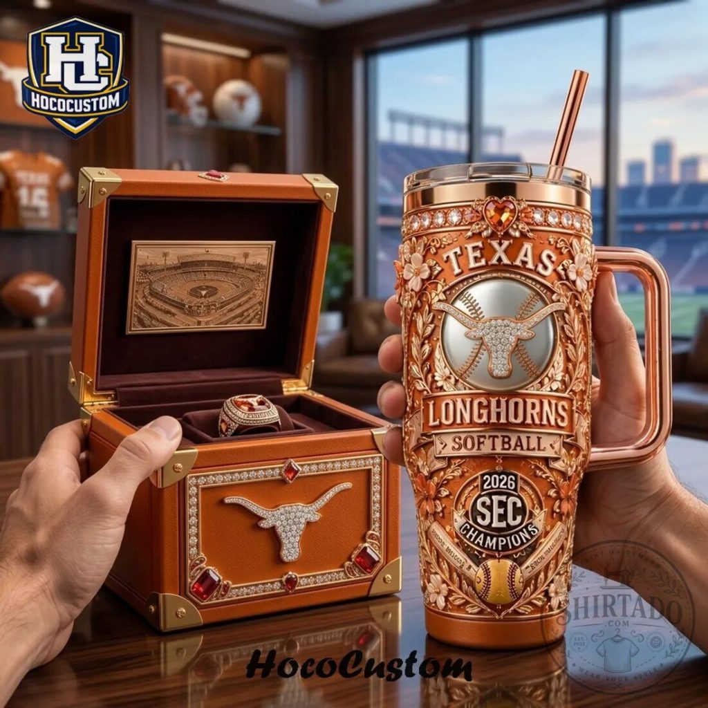 Texas Longhorns 2026 SEC Softball Champions Stanley Tumbler 40oz 1 Texas Longhorns 2026 SEC Softball Champions Stanley Tumbler 40oz