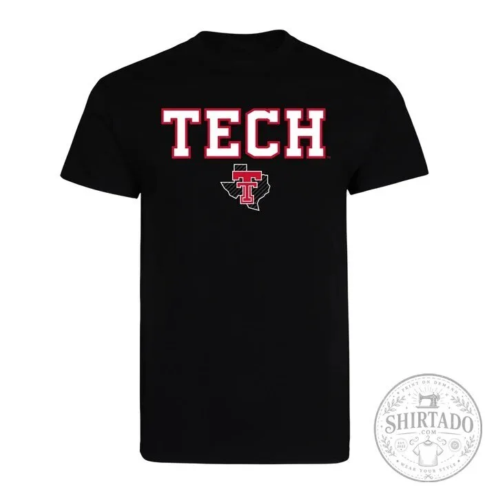 Texas Tech Red Raiders Let's Ride Blackout Football Game Day T-Shirt 8 Texas Tech Red Raiders Let