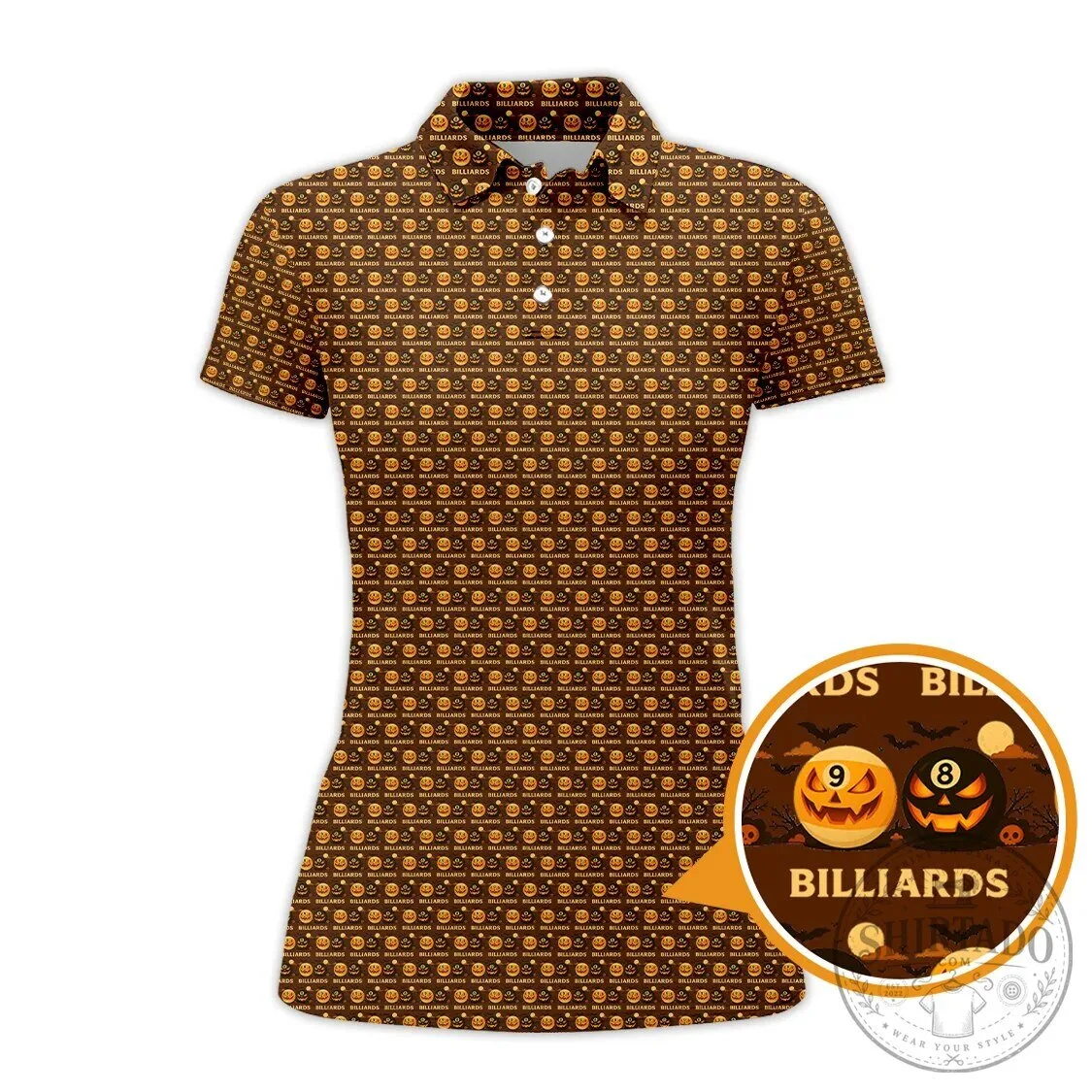 Funny Halloween Shirt Billiards Pool Player Pumpkin Eight Ball Polo Shirt 14 Funny Halloween Shirt Billiards Pool Player Pumpkin Eight Ball Polo Shirt