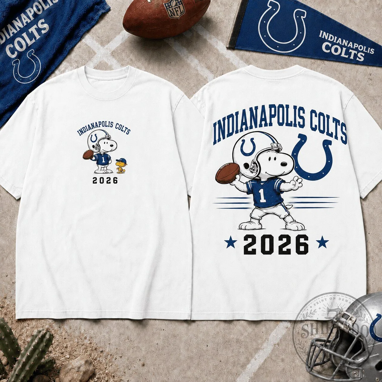 Indianapolis Colts Football Snoopy 2026 Graphic T-Shirt