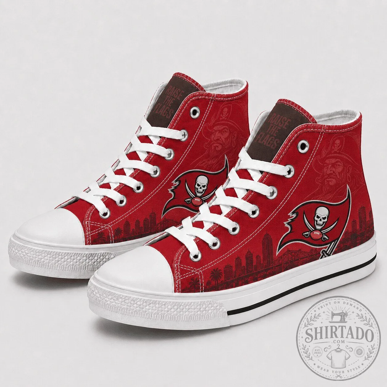 Tampa Bay Buccaneers High Top Sneakers 2 Tampa Bay Buccaneers High Top Sneakers
