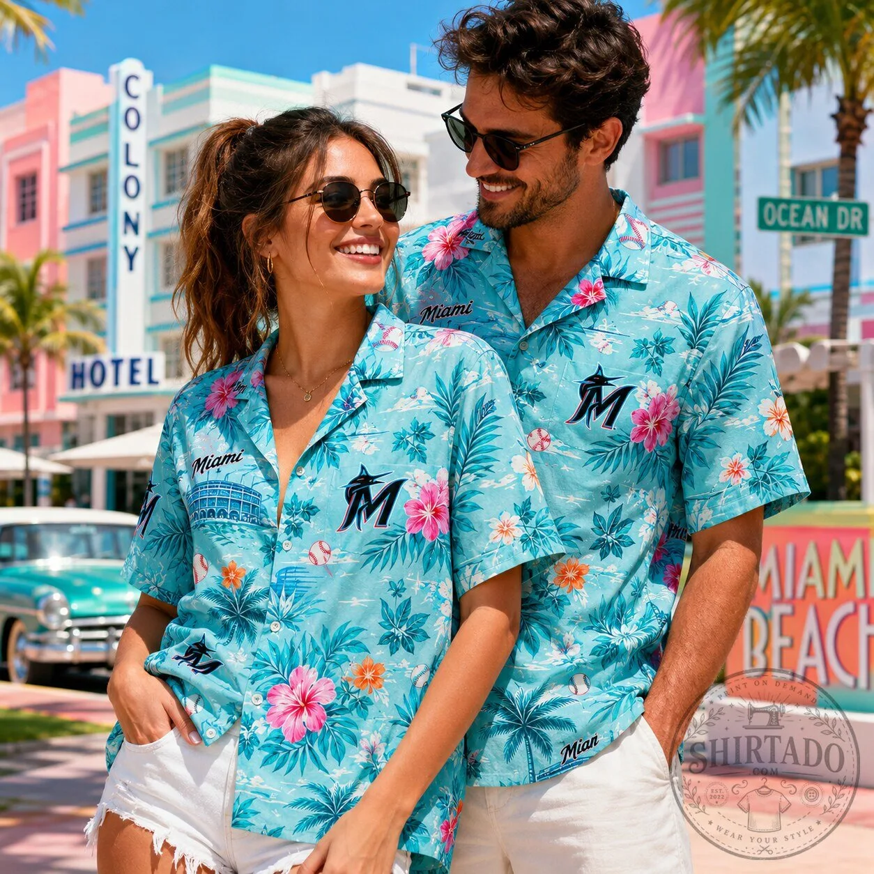 Miami Marlins Baseball Tropical Hawaiian Shirt for Men and Women