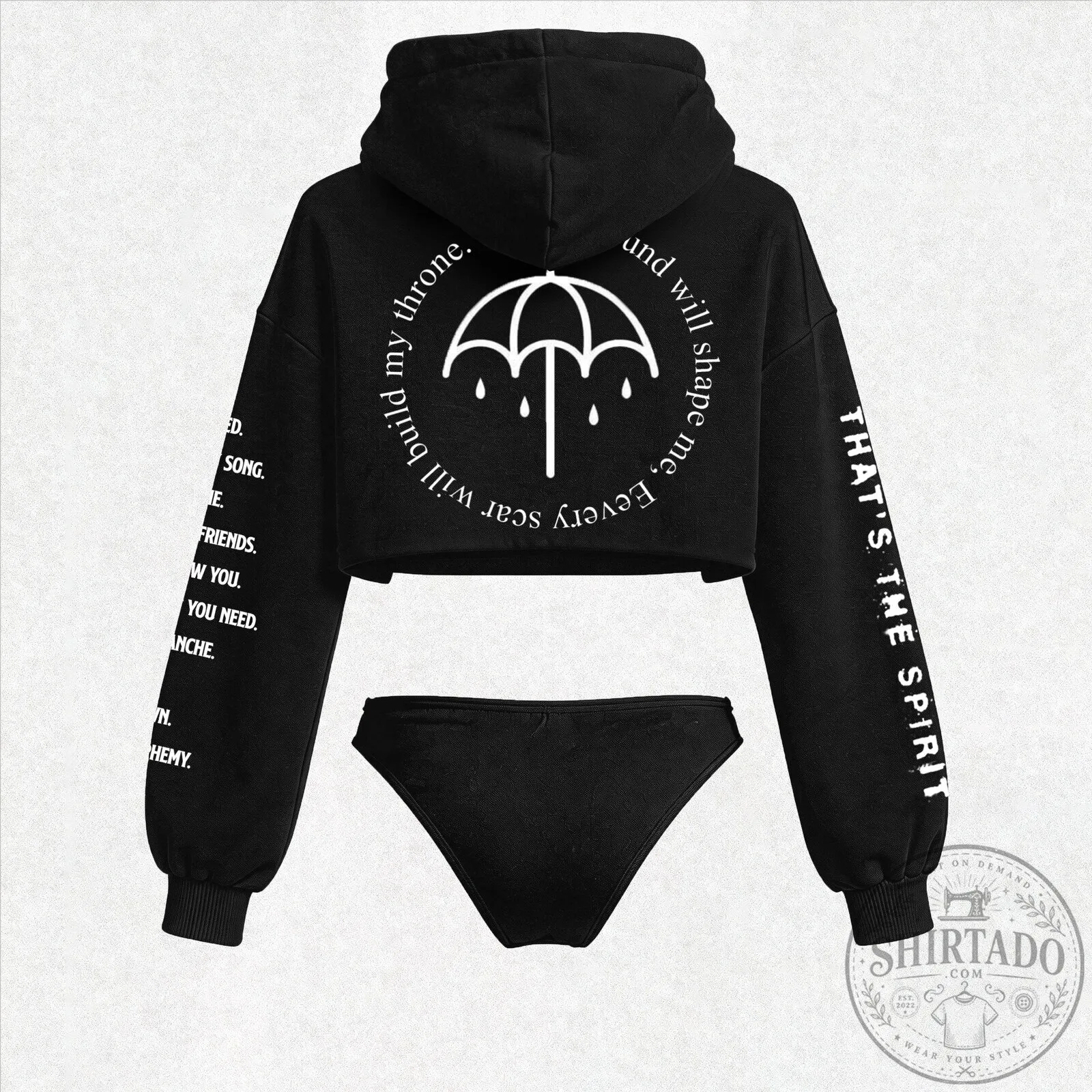 Bring Me The Horizon That's The Spirit Cropped Hoodie