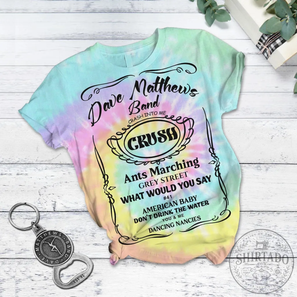 Dave Matthews Band Crash Into Me Crush Tie Dye T-Shirt Dave Matthews Band Crash Into Me Crush Tie Dye T-Shirt