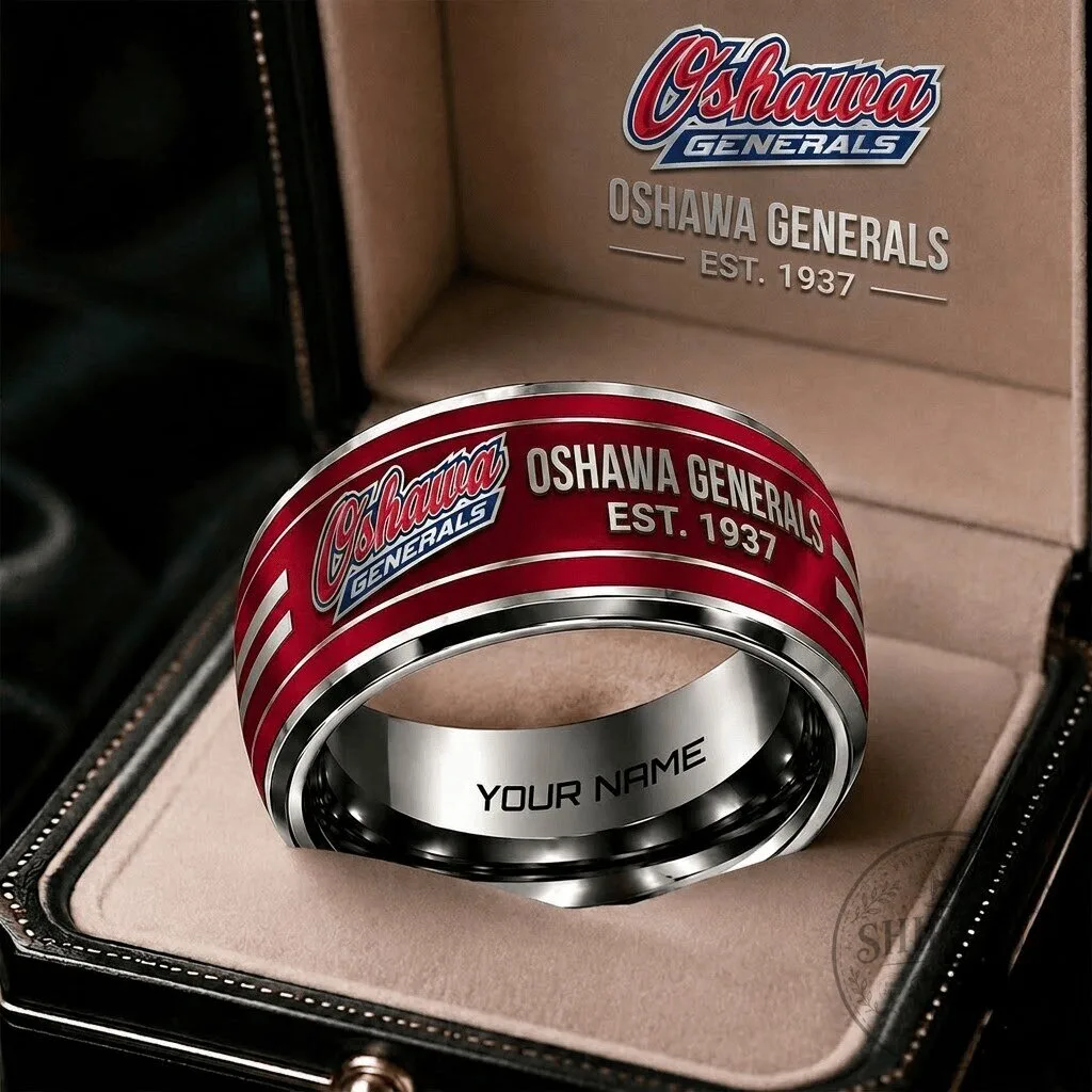 Oshawa Generals Ontario Hockey League Personalized Engraved Ring