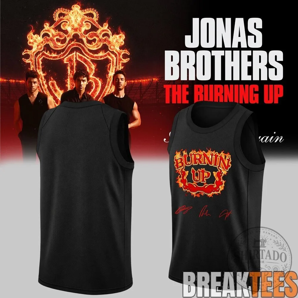 Jonas Brothers The Burning Up Tour Black Basketball Tank Top
