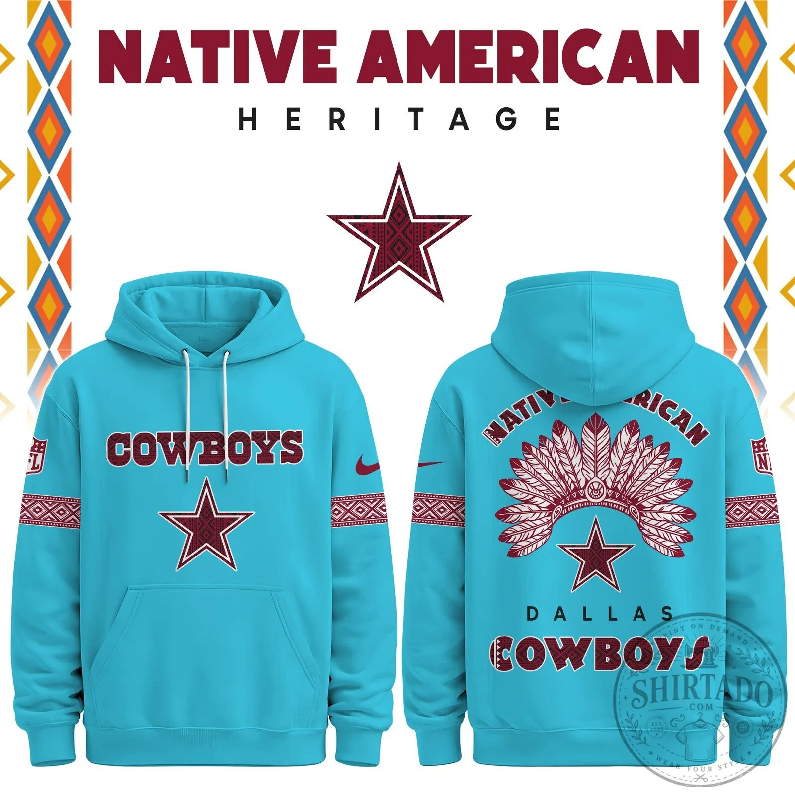 Dallas Cowboys Native American Heritage Pullover Hoodie