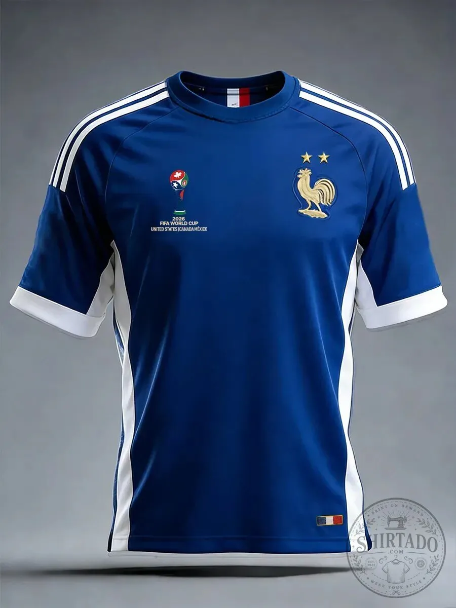 France Football World Cup 2026 Men's Blue Soccer Jersey