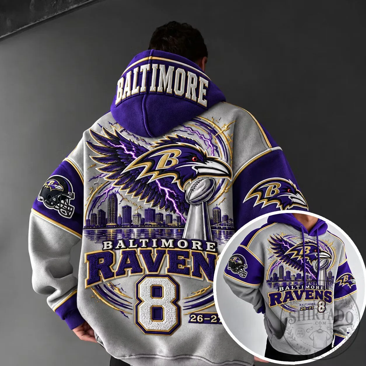 Baltimore Ravens Football Team Super Bowl Champions Hoodie