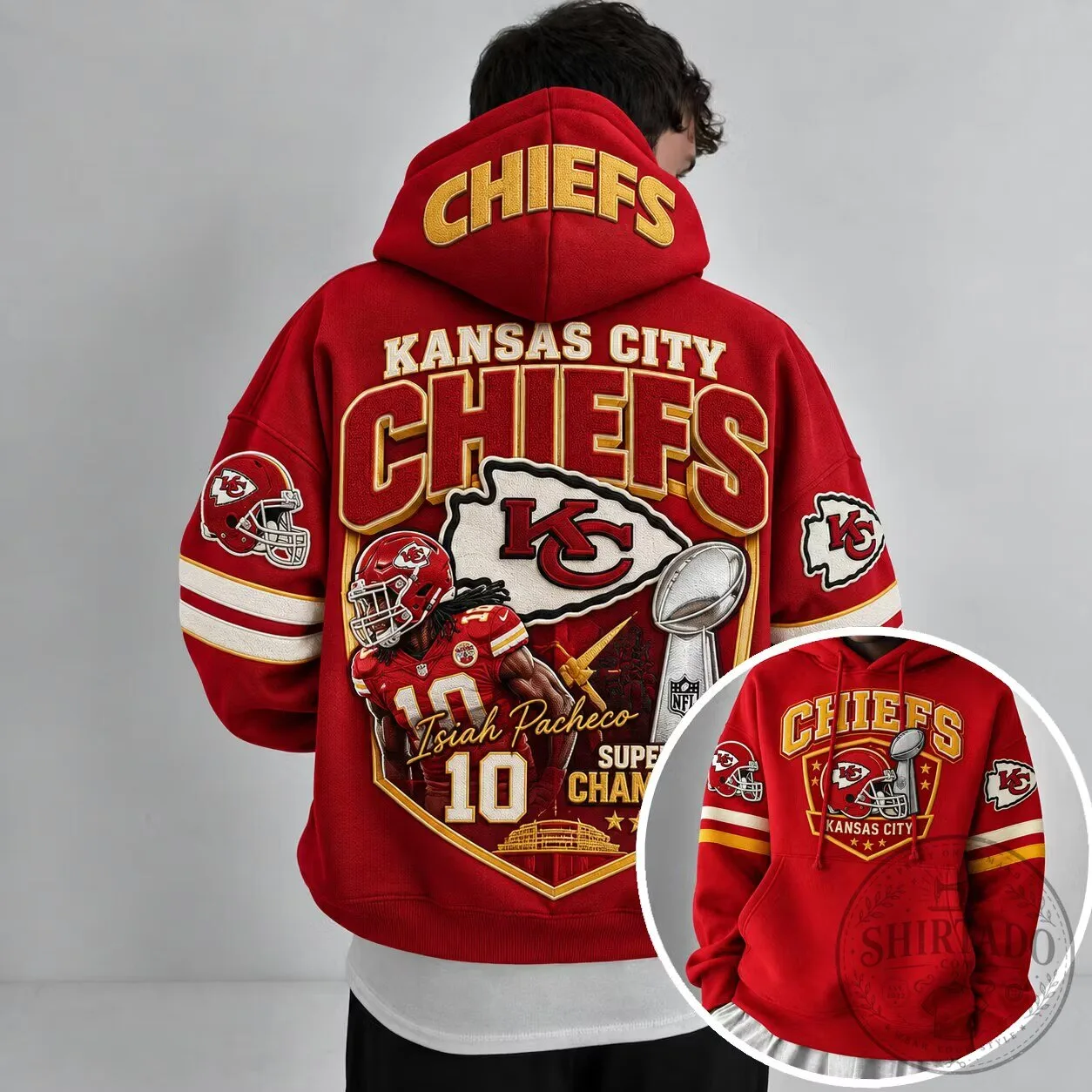 Kansas City Chiefs Isiah Pacheco Super Bowl Champions Football Hoodie