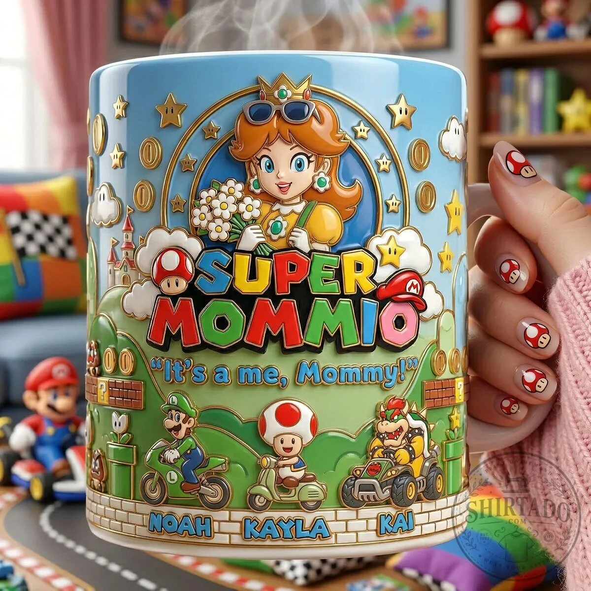 Super Mommio Princess Peach Mario Brothers Coffee Mug 9 Super Mommio Princess Peach Mario Brothers Coffee Mug