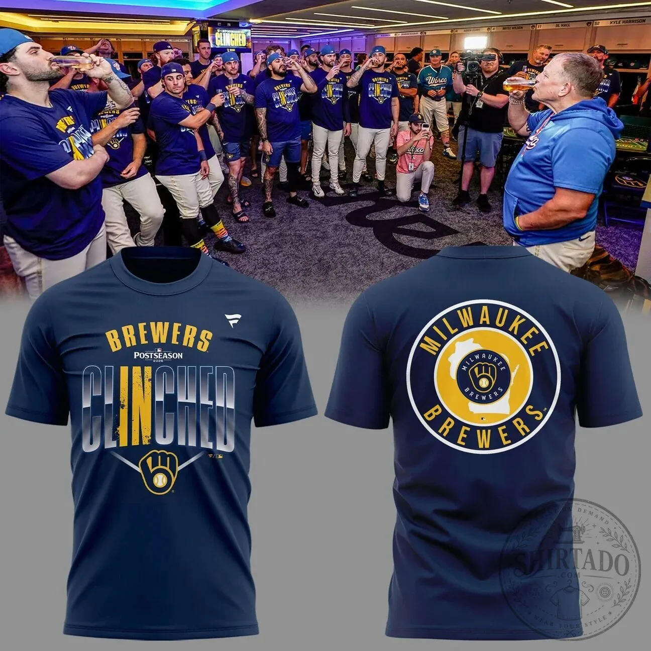 Milwaukee Brewers Clinched Postseason 2024 Baseball Fan T-Shirt