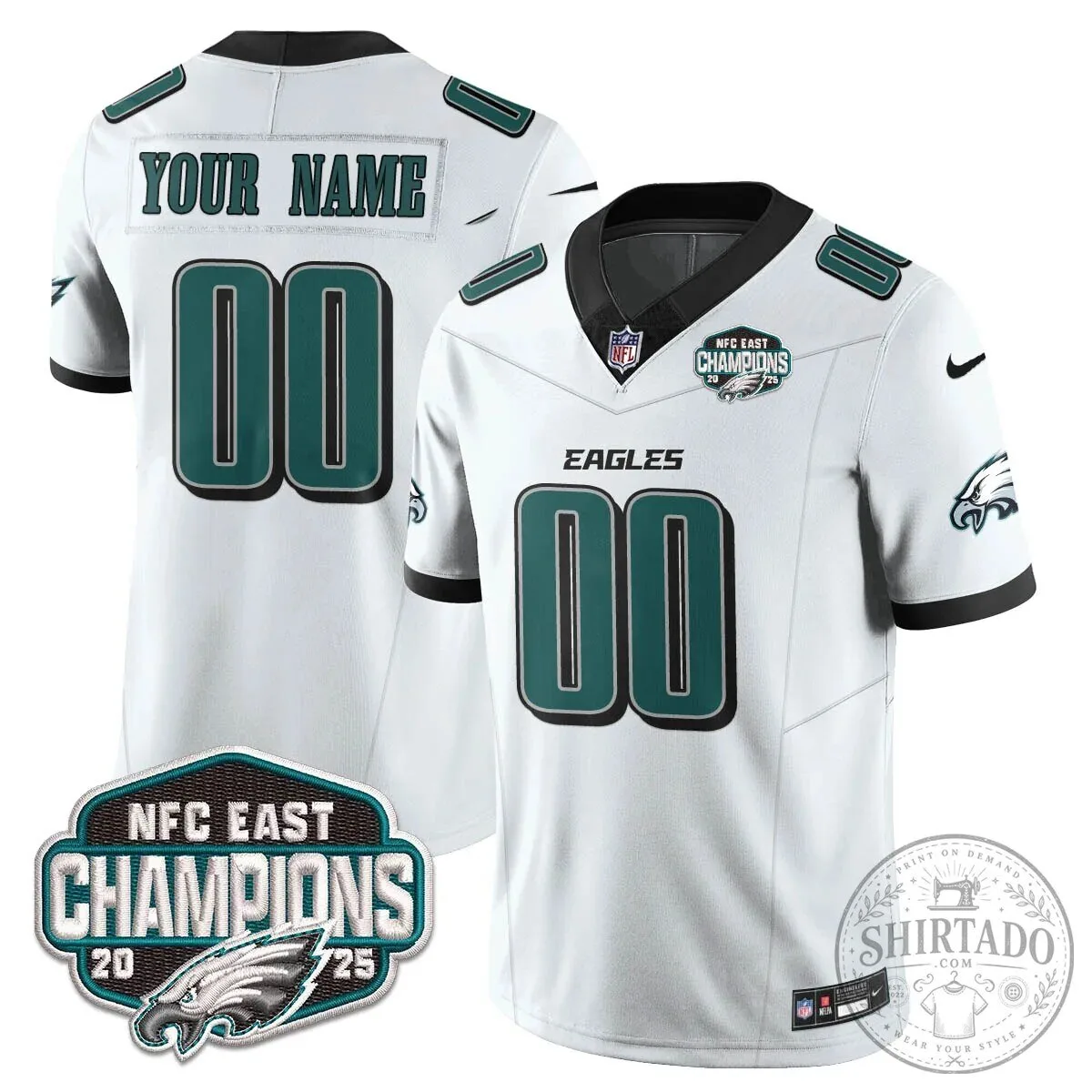 NFC East Champions Philadelphia Eagles Football Jersey 16 NFC East Champions Philadelphia Eagles Football Jersey