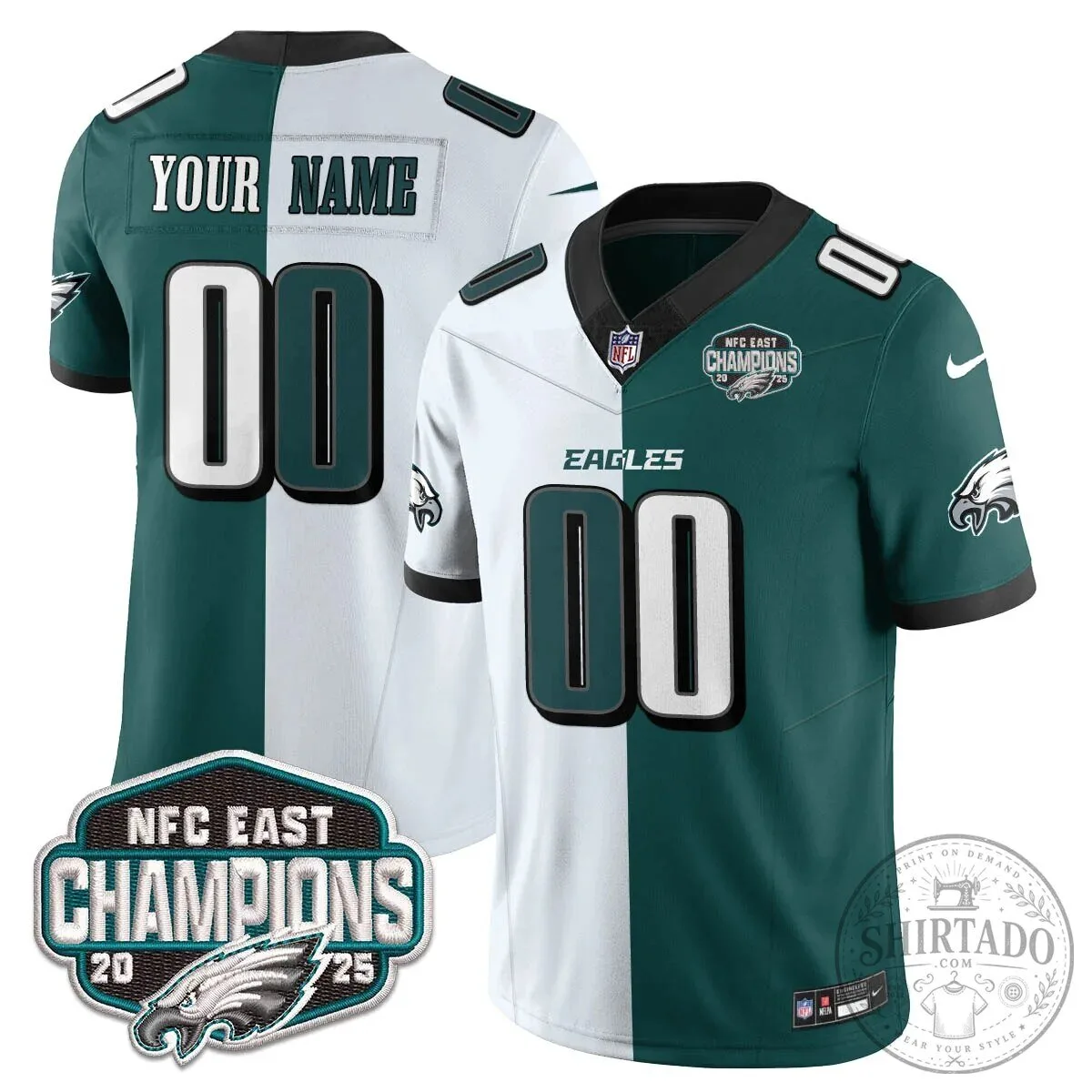 NFC East Champions Philadelphia Eagles Football Jersey 17 NFC East Champions Philadelphia Eagles Football Jersey