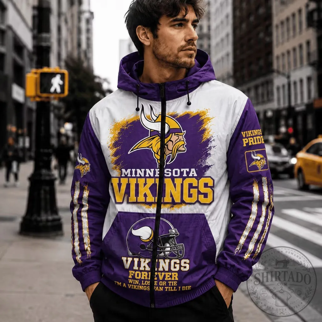 Minnesota Vikings NFL Fan Gift Windbreaker Jacket for Men and Women 8 Minnesota Vikings NFL Fan Gift Windbreaker Jacket for Men and Women