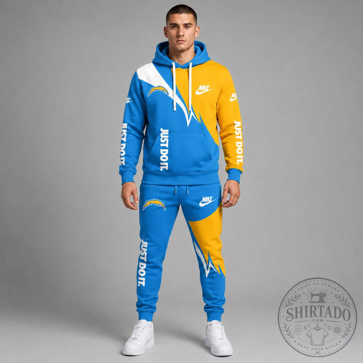 Los Angeles Chargers Nike Just Do It Team Colors Hoodie