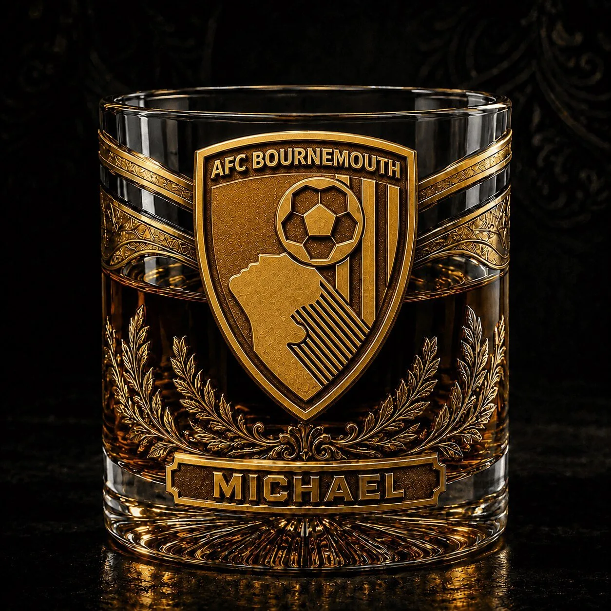 AFC Bournemouth English Premier League Football Club Whiskey Glass