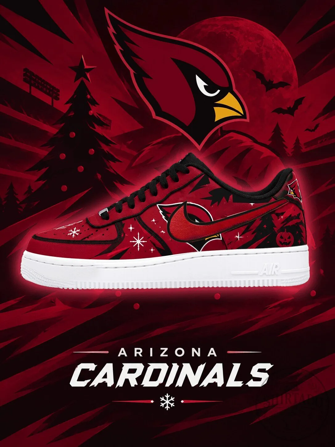 Arizona Cardinals Football Team Christmas Holiday Season Shoes