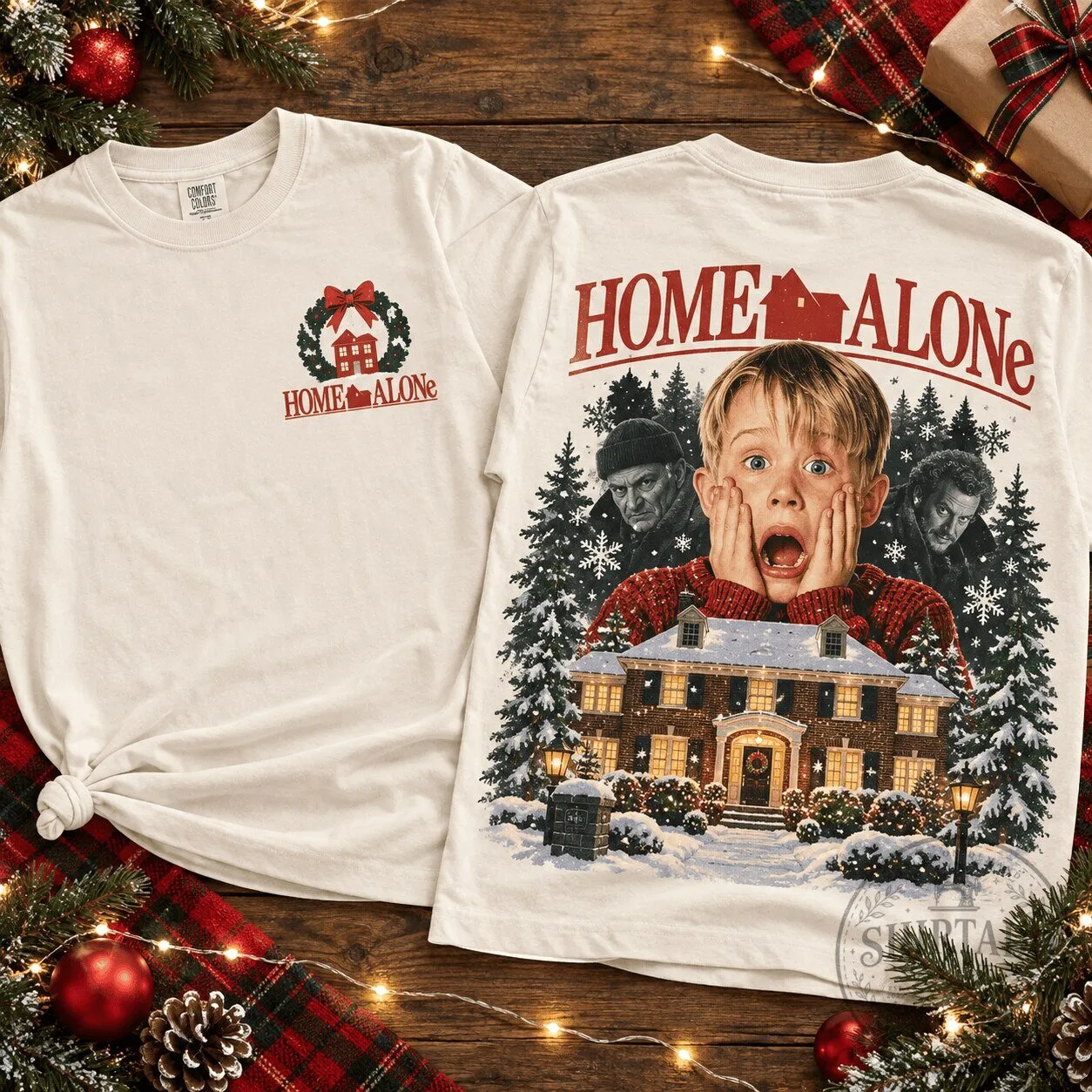 Home Alone Christmas Movie Kevin McCallister Scream Scene T-Shirt