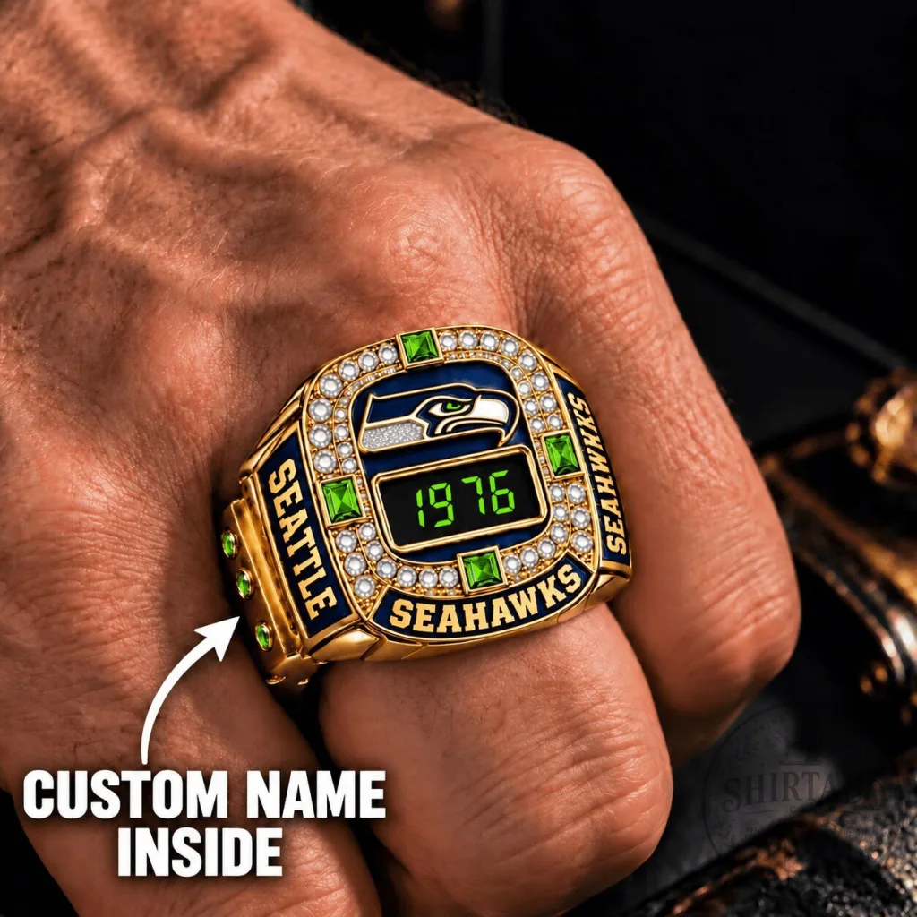 Seattle Seahawks NFL Championship Ring Custom Name Gift For Football Fan Seattle Seahawks NFL Championship Ring Custom Name Gift For Football Fan