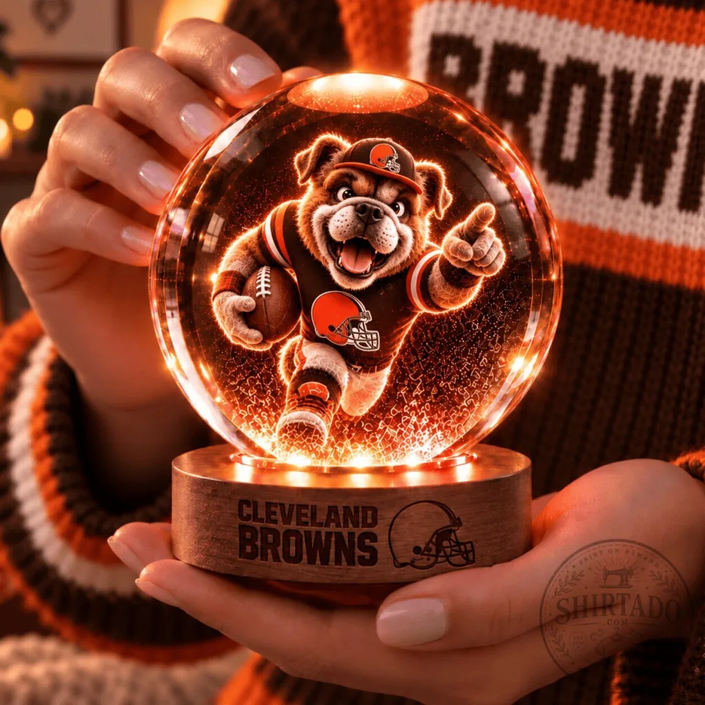 Cleveland Browns Football Team Crystal Ball Night Light Lamp Cleveland Browns Football Team Crystal Ball Night Light Lamp