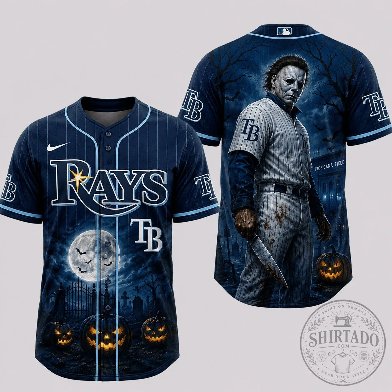 Tampa Bay Rays Baseball Michael Myers Halloween Jersey