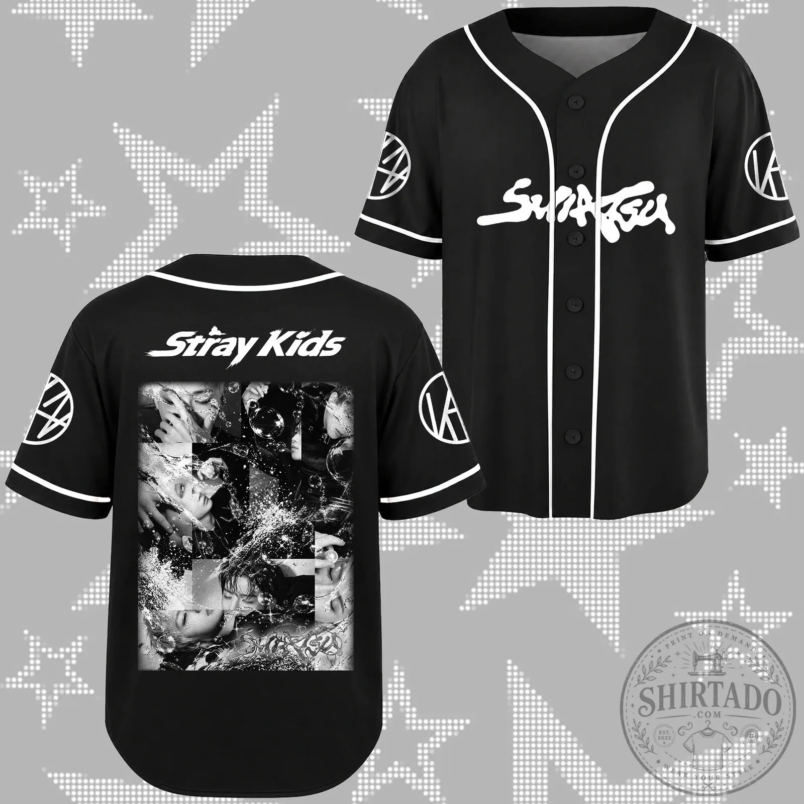 Stray Kids K-Pop Band Music Group Baseball Jersey 1 Stray Kids K-Pop Band Music Group Baseball Jersey