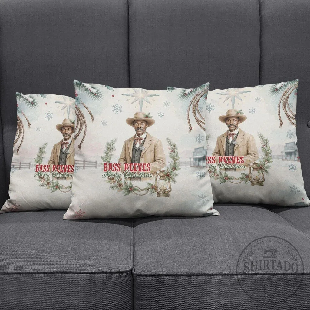 Bass Reeves Merry Christmas Old West Deputy Lawman Holiday Pillow 11 Bass Reeves Merry Christmas Old West Deputy Lawman Holiday Pillow