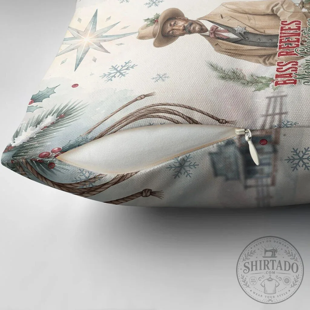 Bass Reeves Merry Christmas Old West Deputy Lawman Holiday Pillow 13 Bass Reeves Merry Christmas Old West Deputy Lawman Holiday Pillow