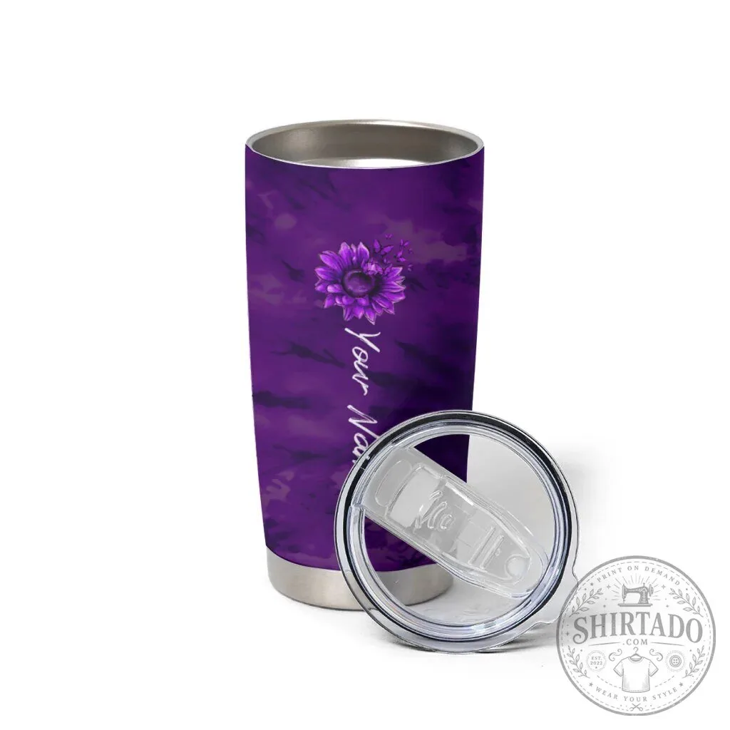 Domestic Violence Awareness Purple Ribbon Sunflower Personalized Tumbler 10 Domestic Violence Awareness Purple Ribbon Sunflower Personalized Tumbler