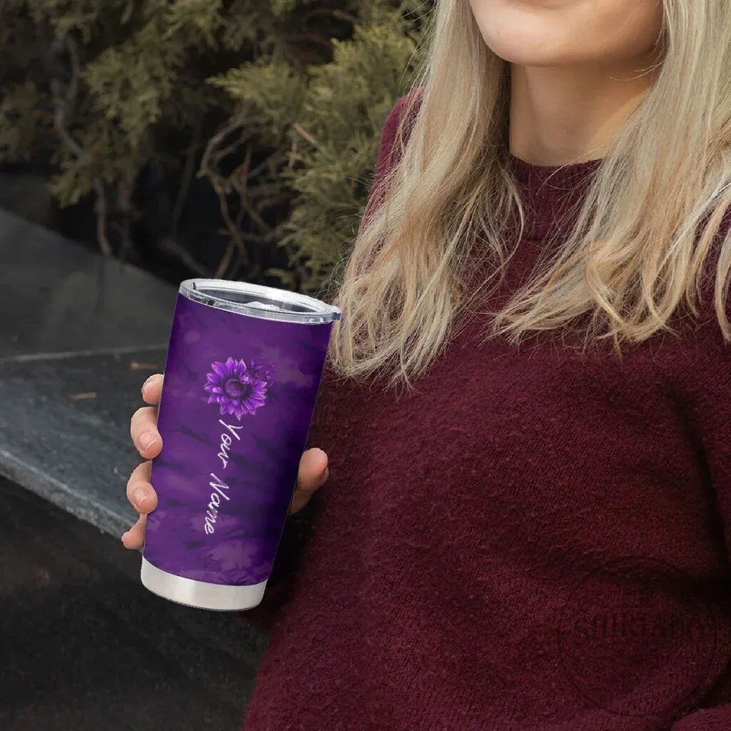 Domestic Violence Awareness Purple Ribbon Sunflower Personalized Tumbler 11 Domestic Violence Awareness Purple Ribbon Sunflower Personalized Tumbler