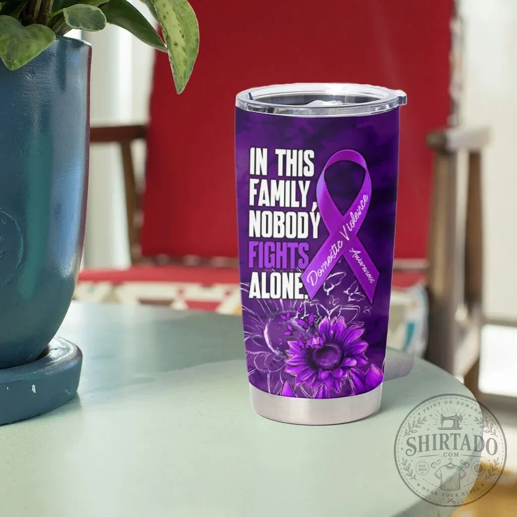 Domestic Violence Awareness Purple Ribbon Sunflower Personalized Tumbler 13 Domestic Violence Awareness Purple Ribbon Sunflower Personalized Tumbler