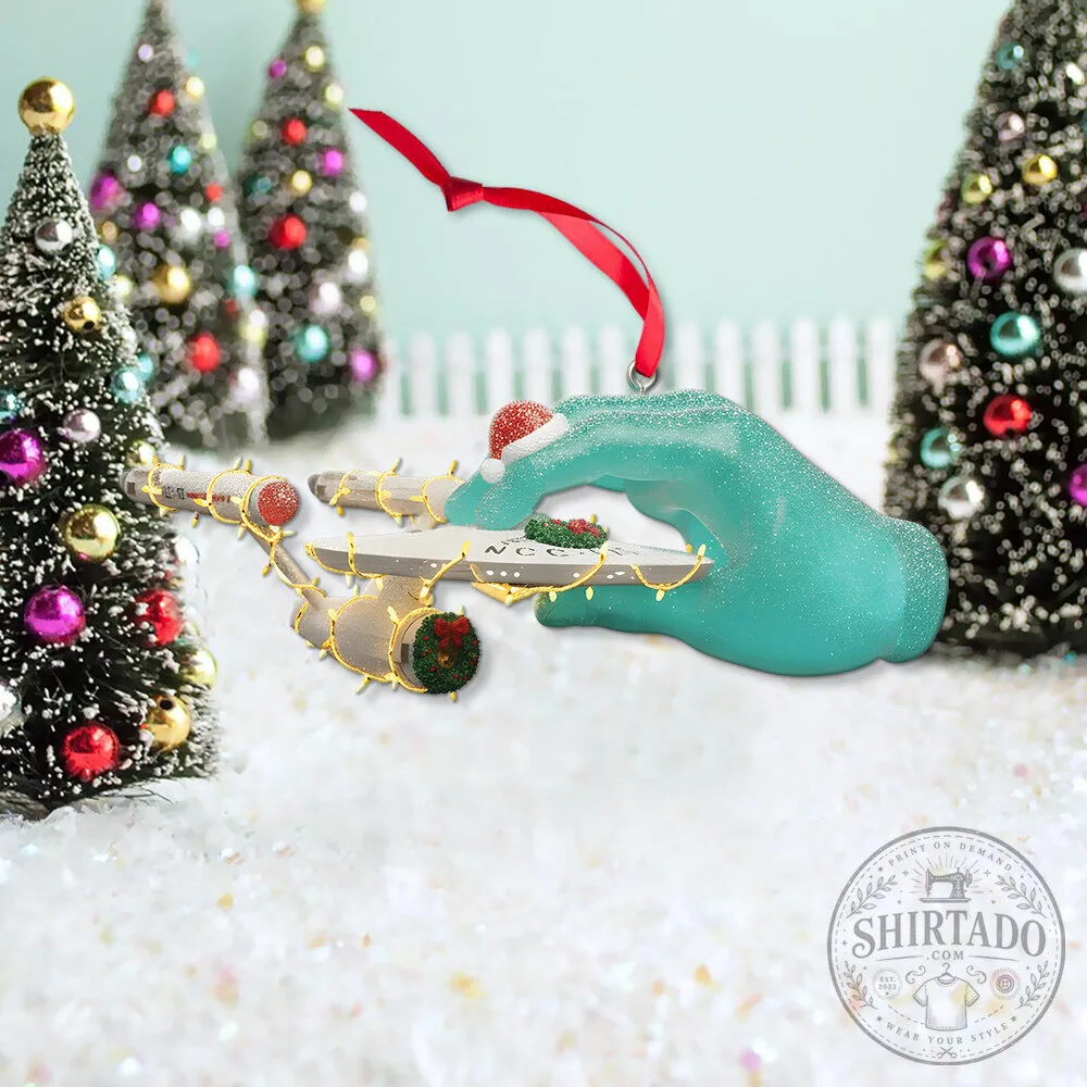 Star Trek U.S.S. Enterprise NCC-1701 Hand of Apollo Christmas Ornament 12 Star Trek U.S.S. Enterprise NCC-1701 Hand of Apollo Christmas Ornament