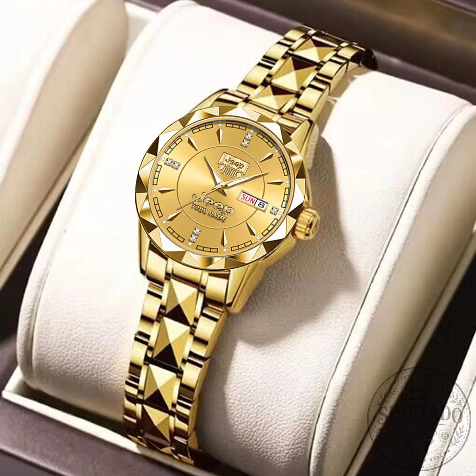 Jeep Custom Name Gold and Silver Luxury Quartz Watch for Women 14 Jeep Custom Name Gold and Silver Luxury Quartz Watch for Women