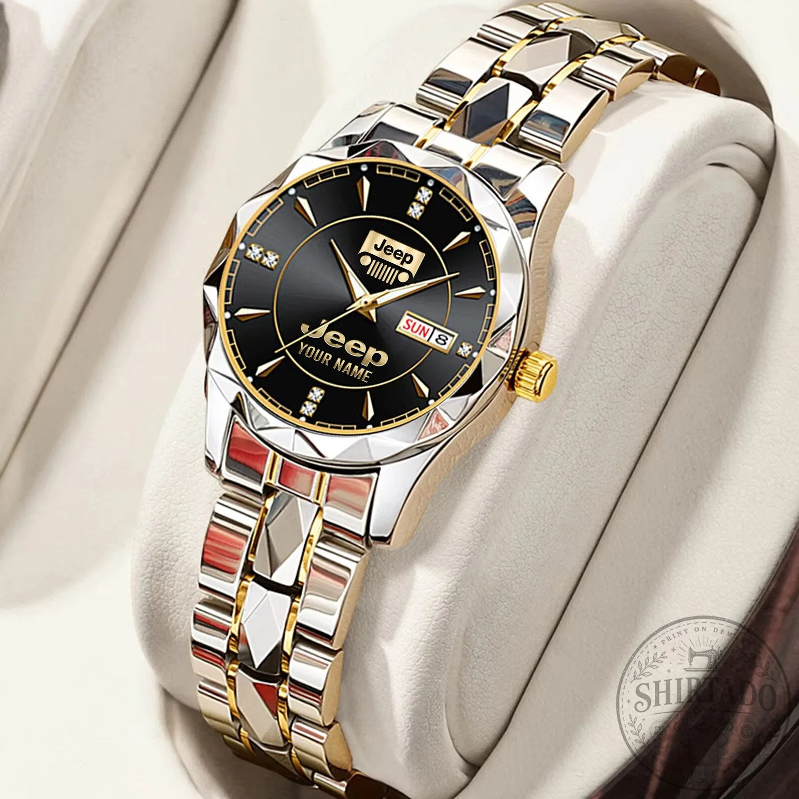 Jeep Custom Name Gold and Silver Luxury Quartz Watch for Women 15 Jeep Custom Name Gold and Silver Luxury Quartz Watch for Women