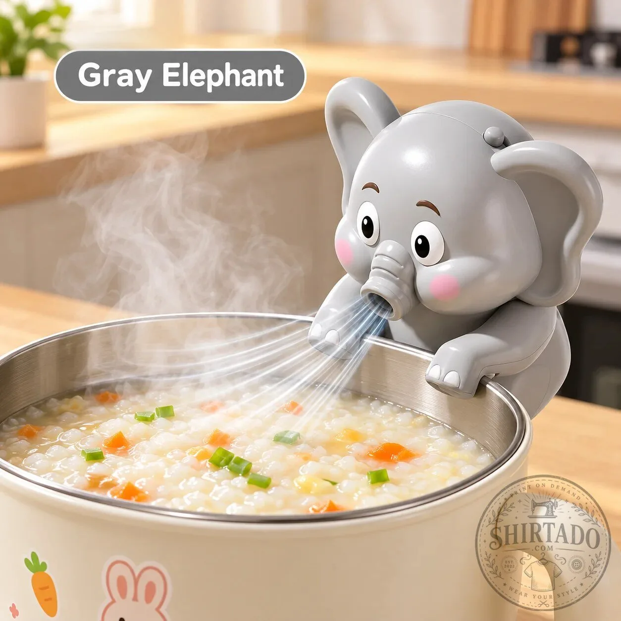Elephant Hands-Free Food Cooling Fan for Hot Meals and Baby Food