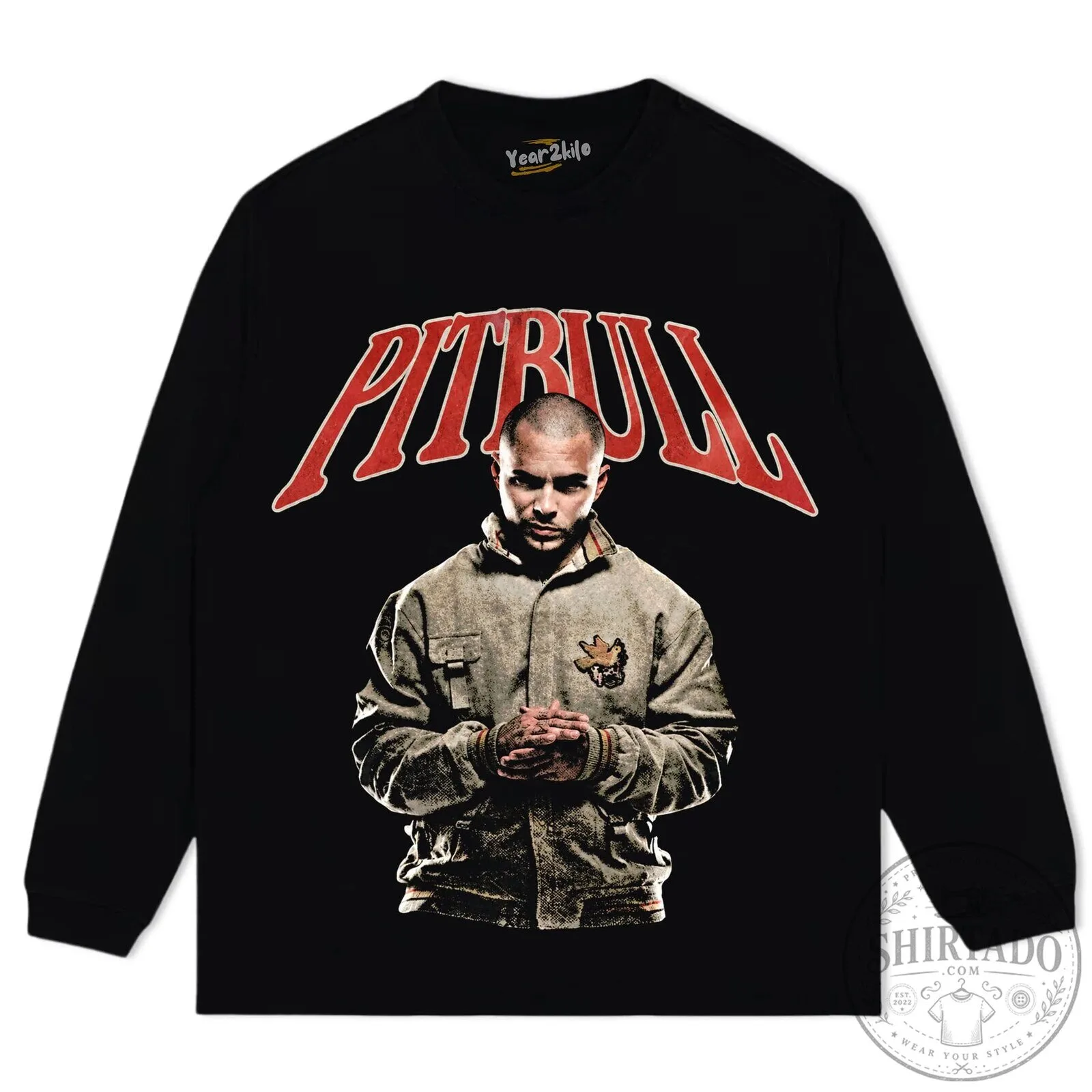 Pitbull Rapper Portrait Graphic Washed Black Short Sleeve T-Shirt 17 Pitbull Rapper Portrait Graphic Washed Black Short Sleeve T-Shirt