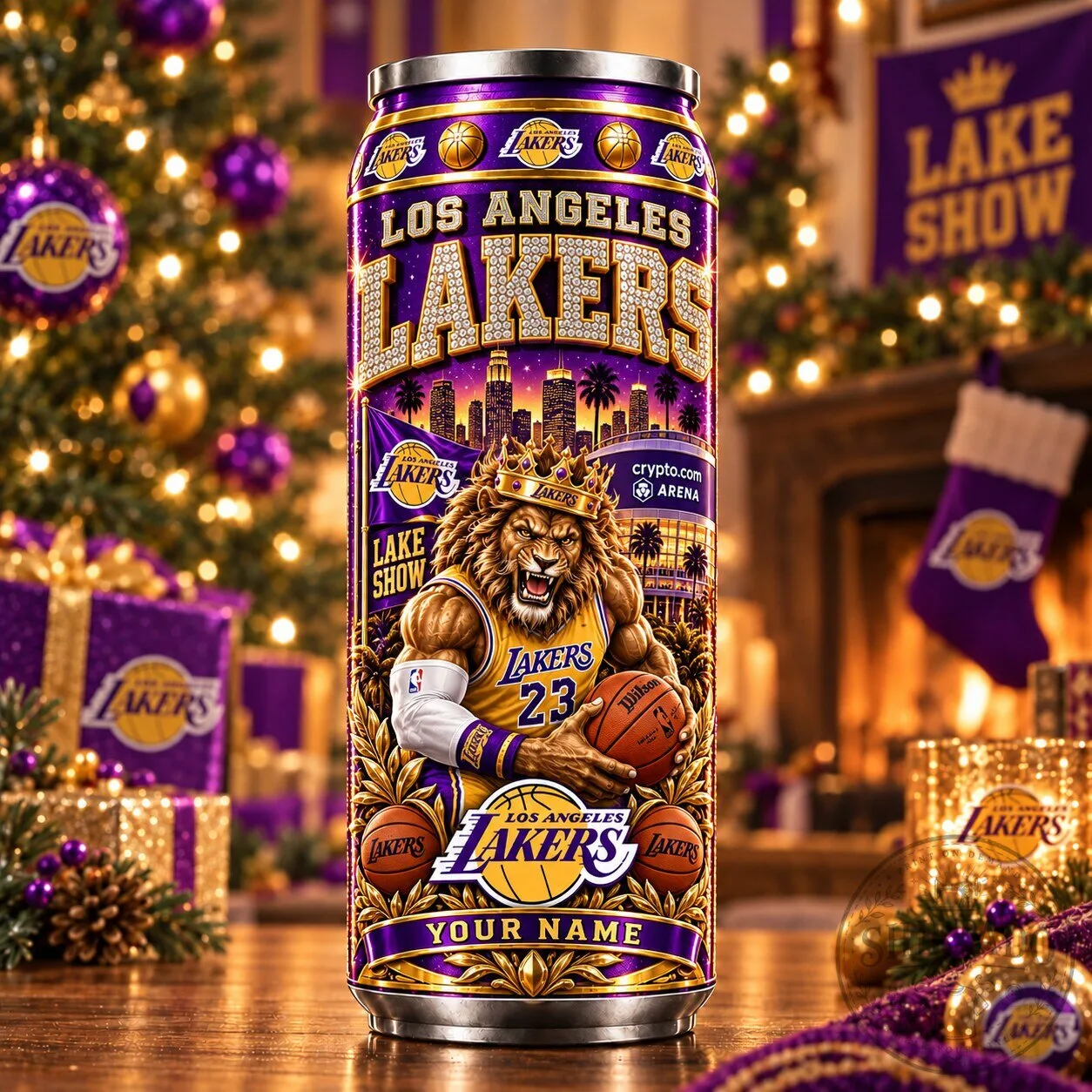 Los Angeles Lakers NBA Basketball Team Personalized Stainless Steel Tumbler