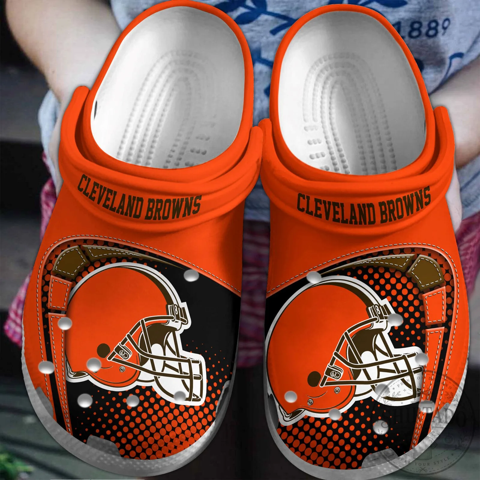 Cleveland Browns Football Team Helmet Design Shoes