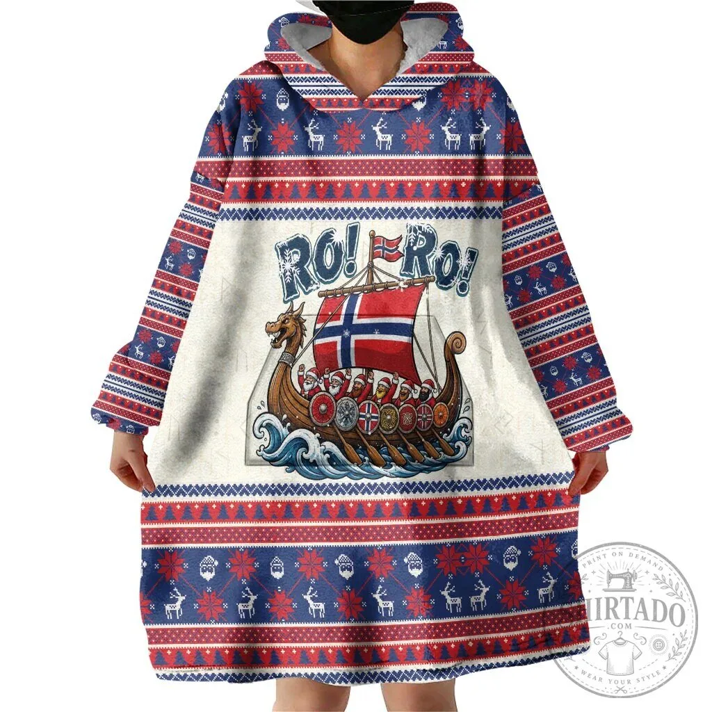 Norge Christmas Viking Santa Claus Wearable Blanket Hoodie 9 Norge Christmas Viking Santa Claus Wearable Blanket Hoodie