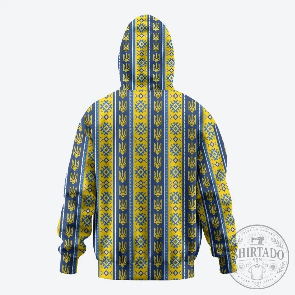 Ukrainian Trident Pattern Blue and Yellow National Symbols Hoodie 13 Ukrainian Trident Pattern Blue and Yellow National Symbols Hoodie