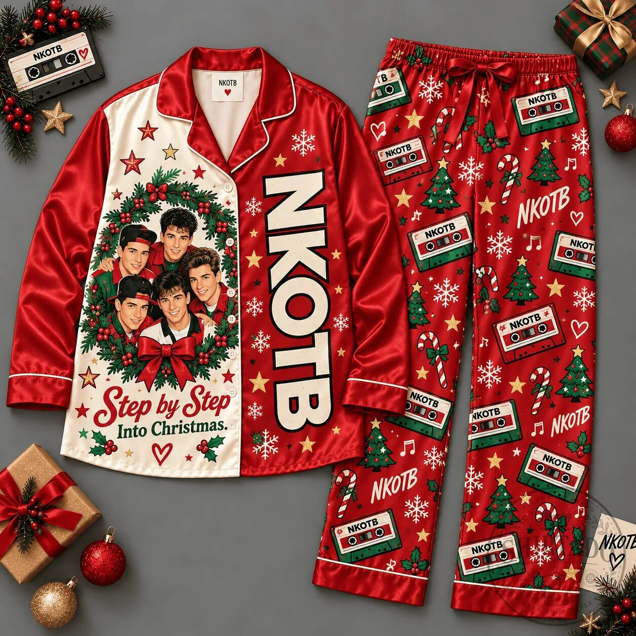New Kids on the Block Step by Step Into Christmas Pajamas Set