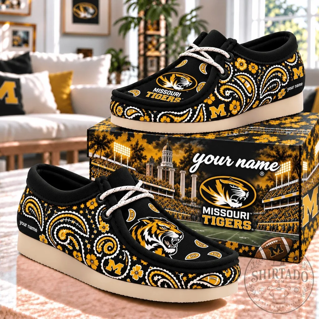 Missouri Tigers NCAA Personalized Football Paisley Pattern Shoes Missouri Tigers NCAA Personalized Football Paisley Pattern Shoes