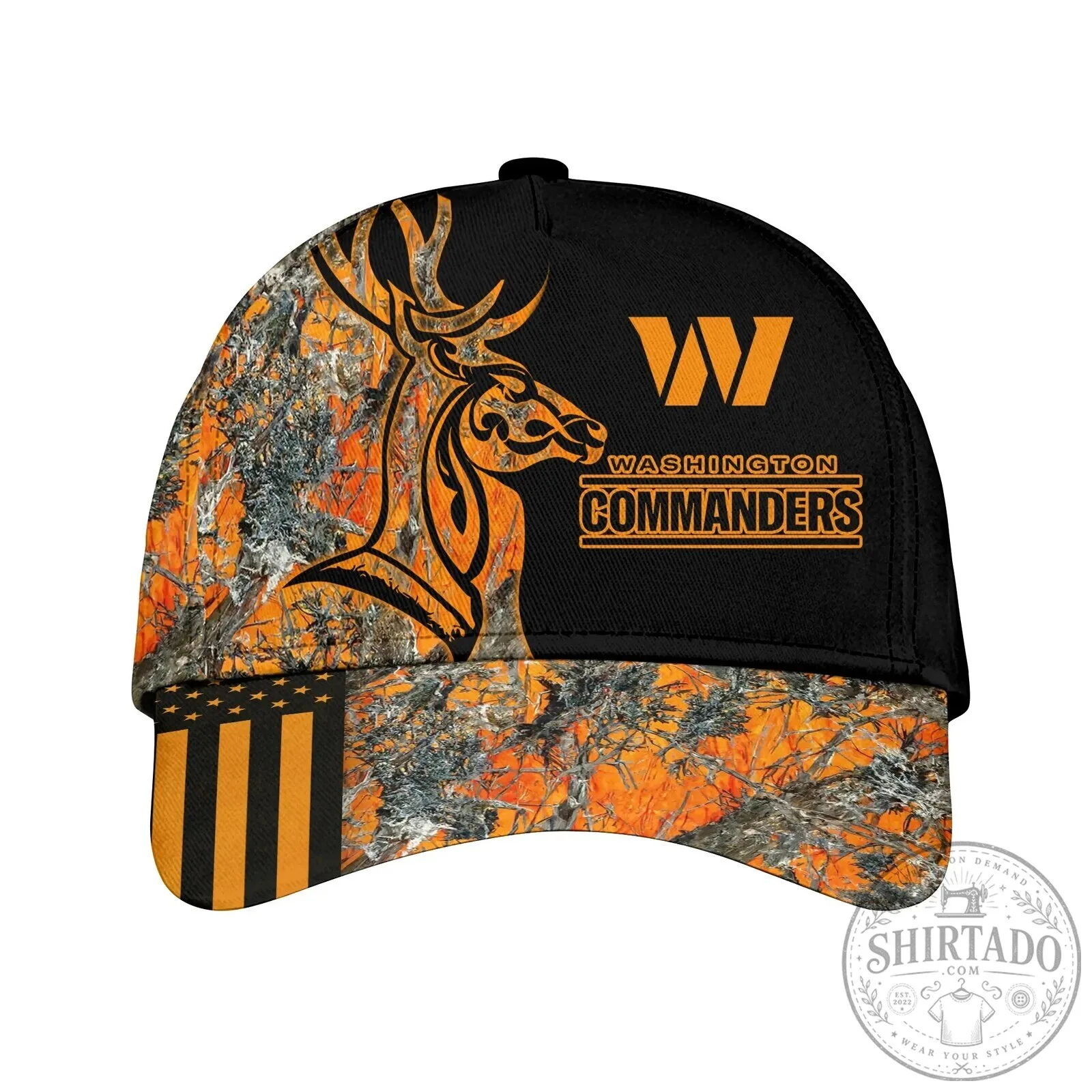 Washington Commanders Deer Hunting Camouflage Adjustable Baseball Cap Hat