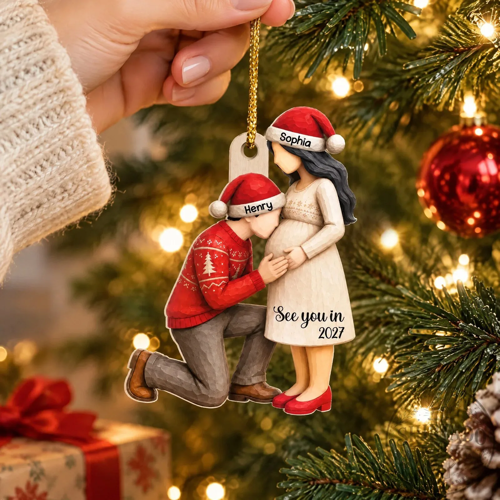Personalized Expecting Parents Baby Bump Christmas Tree Ornament Keepsake Gift 11 Personalized Expecting Parents Baby Bump Christmas Tree Ornament Keepsake Gift