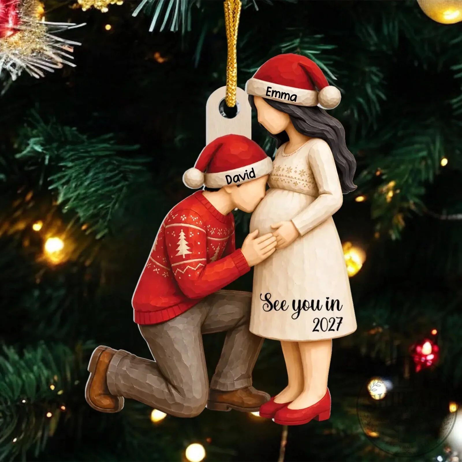 Personalized Expecting Parents Baby Bump Christmas Tree Ornament Keepsake Gift 12 Personalized Expecting Parents Baby Bump Christmas Tree Ornament Keepsake Gift