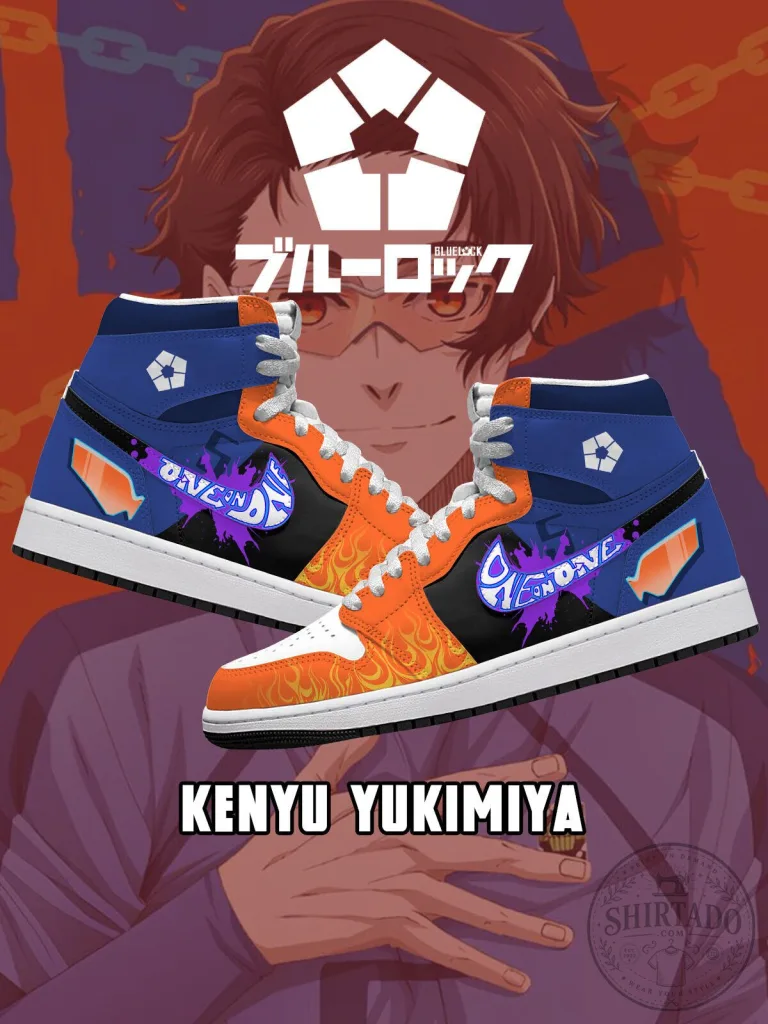 Kenyu Yukimiya Blue Lock Anime Character High-Top Sneakers